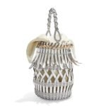 LOEWE FRINGES BUCKET BAG IN CALFSKIN