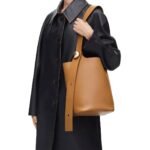 LOEWE MEDIUM PEBBLE BUCKET BAG IN SOFT CALFSKIN