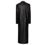 MAGDA BUTRYM SINGLE BREASTED LEATHER COAT IN BLACK
