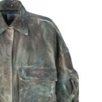 THE ATTICO FERN STAINED GREEN CAMUFLAGE SHORT COAT