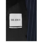 THE ATTICO GLEN BLUE NAVY AND WHITE BLAZER