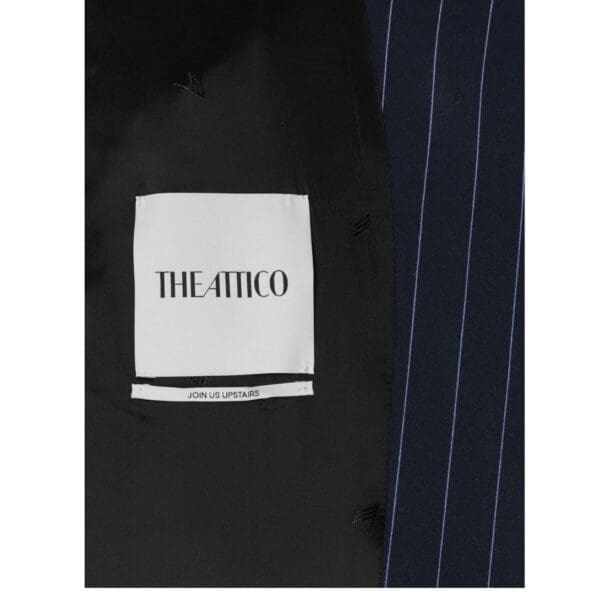 THE ATTICO GLEN BLUE NAVY AND WHITE BLAZER