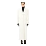 MAGDA BUTRYM SINGLE BREASTED LONG WOOL COAT IN CREAM