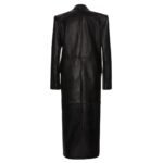 MAGDA BUTRYM LONG LEATHER TAILORED COAT IN BLACK