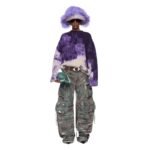 THE ATTICO FERN STAINED GREEN CAMOUFLAGE LONG PANTS