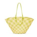 LOEWE LARGE ANAGRAM BASKET BAG IN IRACA PALM AND CALFSKIN