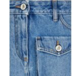 THE ATTICO FAY WASHED BLUE MINI SKIRT