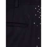 THE ATTICO JAGGER BLACK AND SILVER LONG PANTS