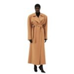 MAGDA BUTRYM CASHMERE WRAP COAT IN CAMEL
