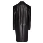 MAGDA BUTRYM OVERSIZES CLASSIC MIDI COAT IN BLACK LEATHER
