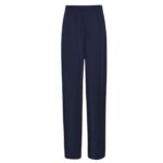 MAGDA BUTRYM WIDE-LEG CUPRO TROUSERS IN NAVY