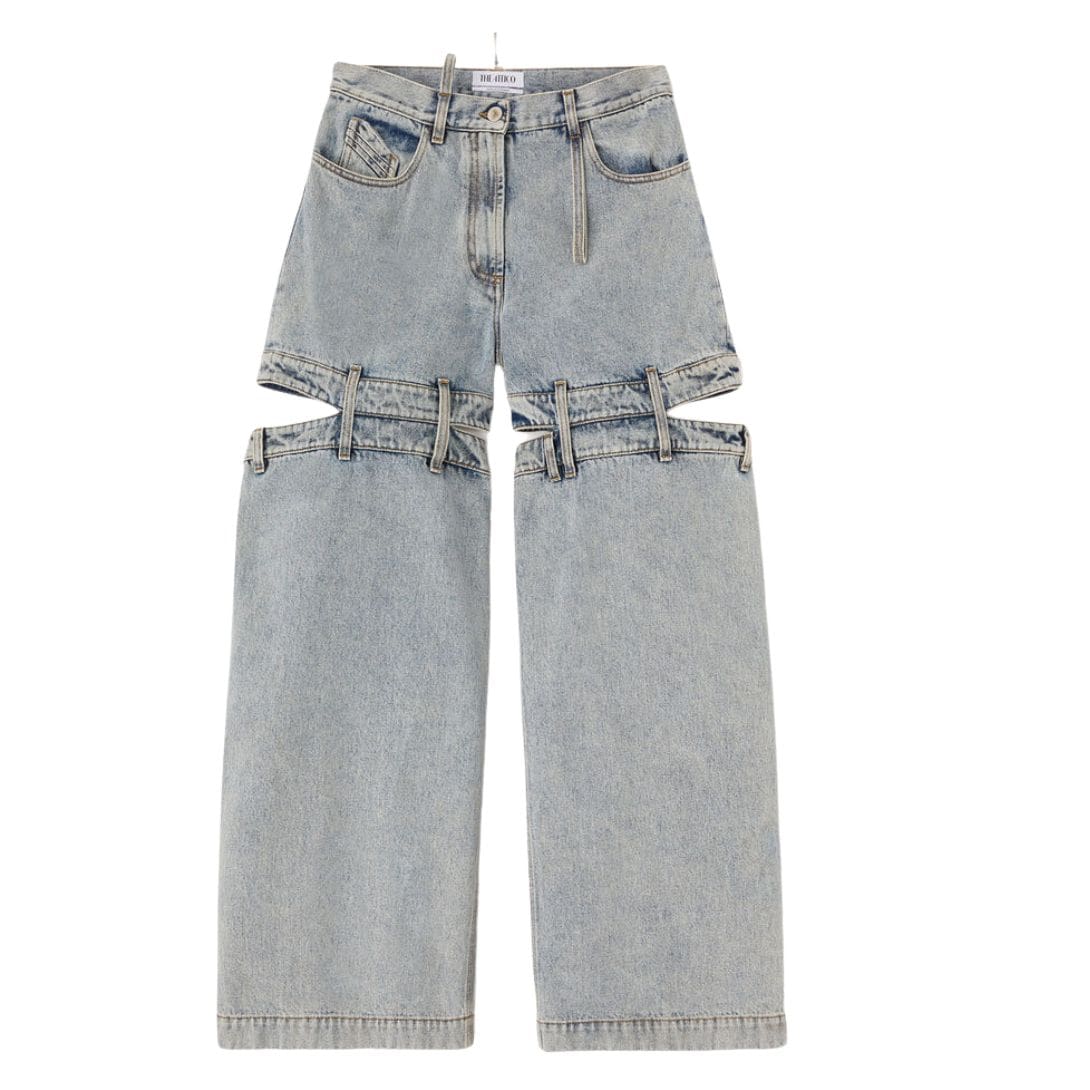 vTHE ATTICO ASHTON VINTAGE BLUE LONG PANTS