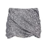 THE ATTICO SILVER MINI SKIRT