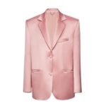 MAGDA BUTRYM CLASSIC SATIN OVERSIZED BLAZER IN PINK