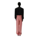 MAGDA BUTRYM WILD LEG SILK TAILORED PANTS IN PINK