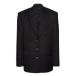MAGDA BUTRYM CLASSIC OVERSIZED WOOL BLAZER IN BLACK