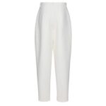 MAGDA BUTRYM TAPERED WOOL TROUSERS IN CREAM
