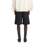 NANUSHKA CARSTEN WASHED-CANVAS SHORTS BLACK
