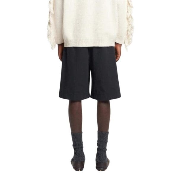 NANUSHKA CARSTEN WASHED-CANVAS SHORTS BLACK