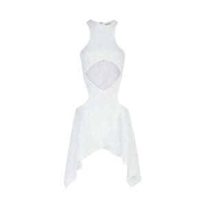 THE ATTICO “MAGNOLIA” WHITE MINI DRESS