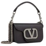 VALENTINO GARAVANI LOCÒ SMALL SHOULDER BAG WITH JEWEL LOGO