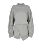 THE ATTICO ''IVORY'' MELANGE GREY MINI DRESS