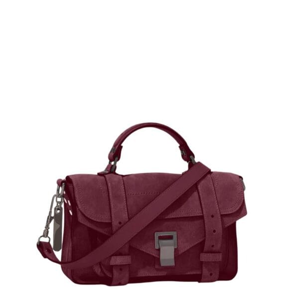 PROENZA PS1 TINY BAG IN SUEDE BORDEAUX