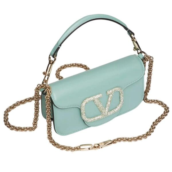 VALENTINO GARAVANI LOCÒ SMALL SHOULDER BAG WITH JEWEL LOGO
