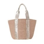 CHLOE LARGE WOODY BASKET LIGHT GOLD