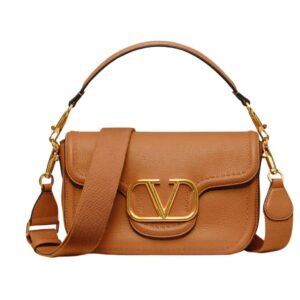 VALENTINO GARAVANI ALLTIME GRAINY CALFSKIN SHOULDER BAG
