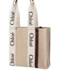 CHLOE MEDIUM WOODY TOTE BAG DEEP VIOLINE
