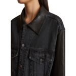 KHAITE THE GRIZZO JACKET IN PRESCOT AND BLACK LEATHER