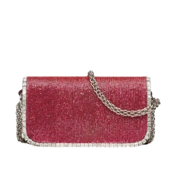 VALENTINO GARAVANI LOCÒ EMBROIDERED SMALL SHOULDER BAG