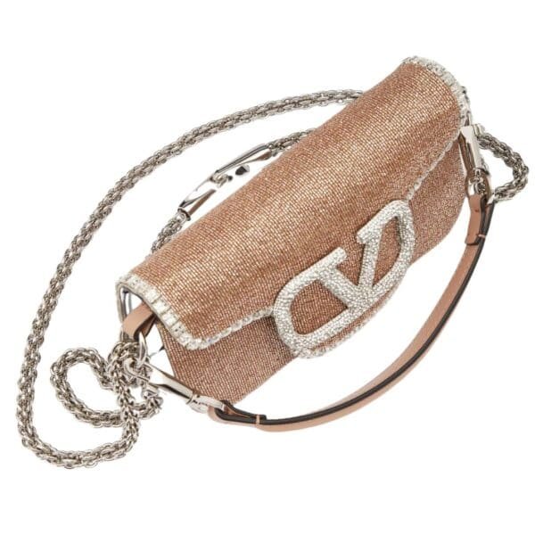 VALENTINO GARAVANI LOCÒ EMBROIDERED SMALL SHOULDER BAG