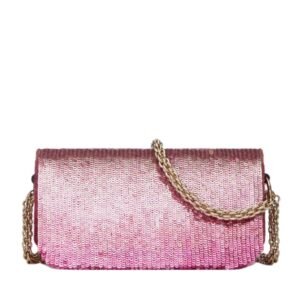 VALENTINO GARAVANI LOCÒ SMALL SHOULDER BAG WITH GRADIENT-EFFECT EMBROIDERY