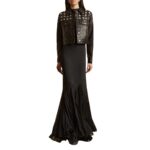 KHAITE THE RIZZO JACKET BLACK LEATHER WITH STUDS