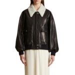 KHAITE THE SHELLAR JACKET IN BLACK LEATHER