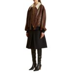 KHAITE THE SHELLAR JACKET IN CLASSIC BROWN LEATHER