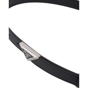 PARADA SAFFIANO LEATHER BELT IN BLACK