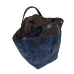 PROENZA LARGE CHELSEA TOTE IN BRUSHED SUEDE DEEP NAVY
