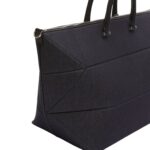 VALEXTRA POLYHEDRAL WEEKENDER DENIM TRAVEL BAG
