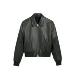 AMI ZIPPED JACKET IN DARK OLIVE GREEN