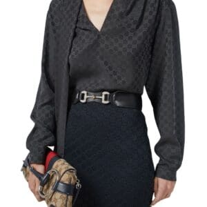 GUCCI 1955 HORSEBIT WIDE LEATHER BELT