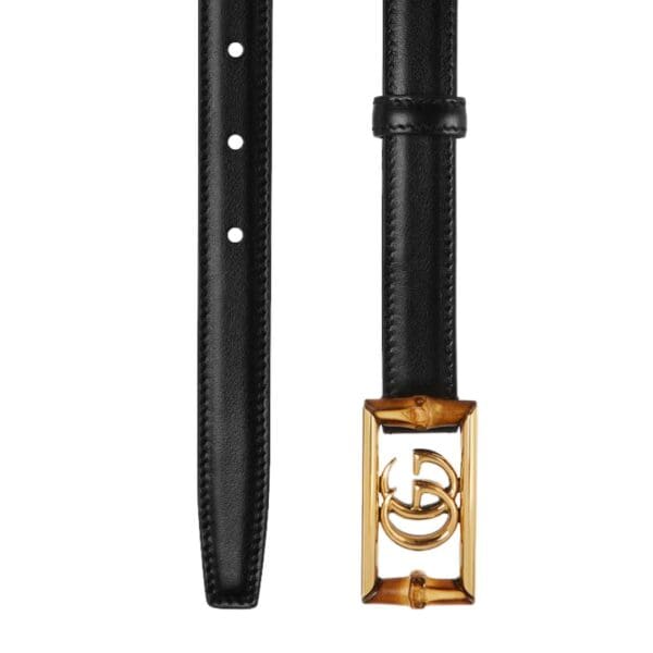 GUCCI BELT WITH DOUBLE G BUCKLE AND BAMBOO - Image 4