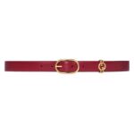 GUCCI BELT WITH ROUND INTERLOCKING G IN BLACK