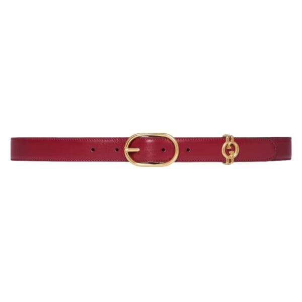 GUCCI BELT WITH ROUND INTERLOCKING G IN BLACK