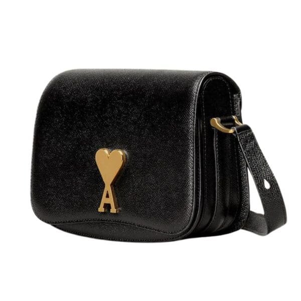 AMI Small Paris Paris Bag IN BLACK