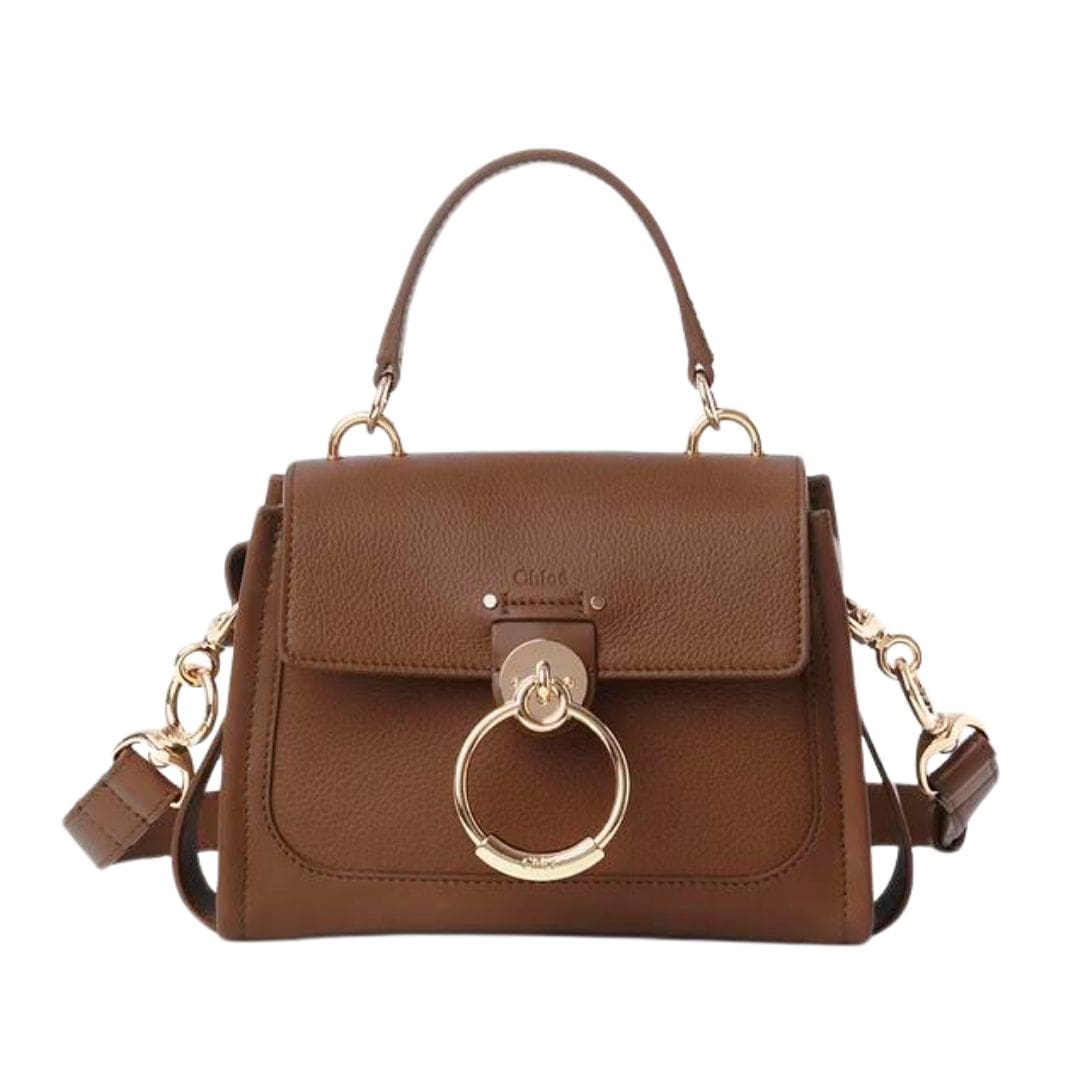 CHLOE MINI TESS DAY BAG DARK NUT