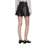 GUCCI GG EMBOSSED LEATHER SHORTS