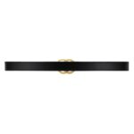 GUCCI GG MARMONT THIN LEATHER BELT WITH SHINY BUCKLE